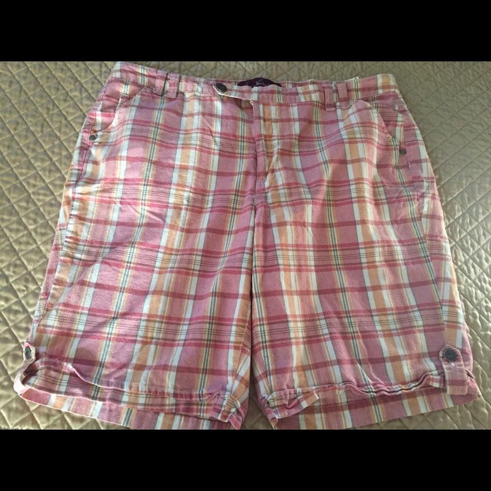 Pink Plaid Shorts